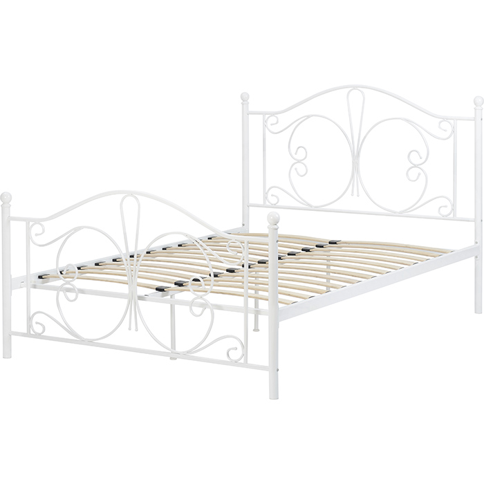 Annabel White Metal Double Bed